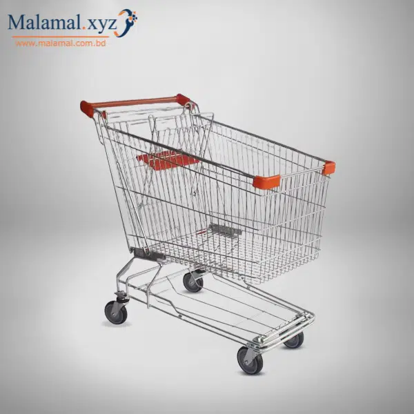 Shopping Cart 70litre Metal Trolley (Nickel Colour)